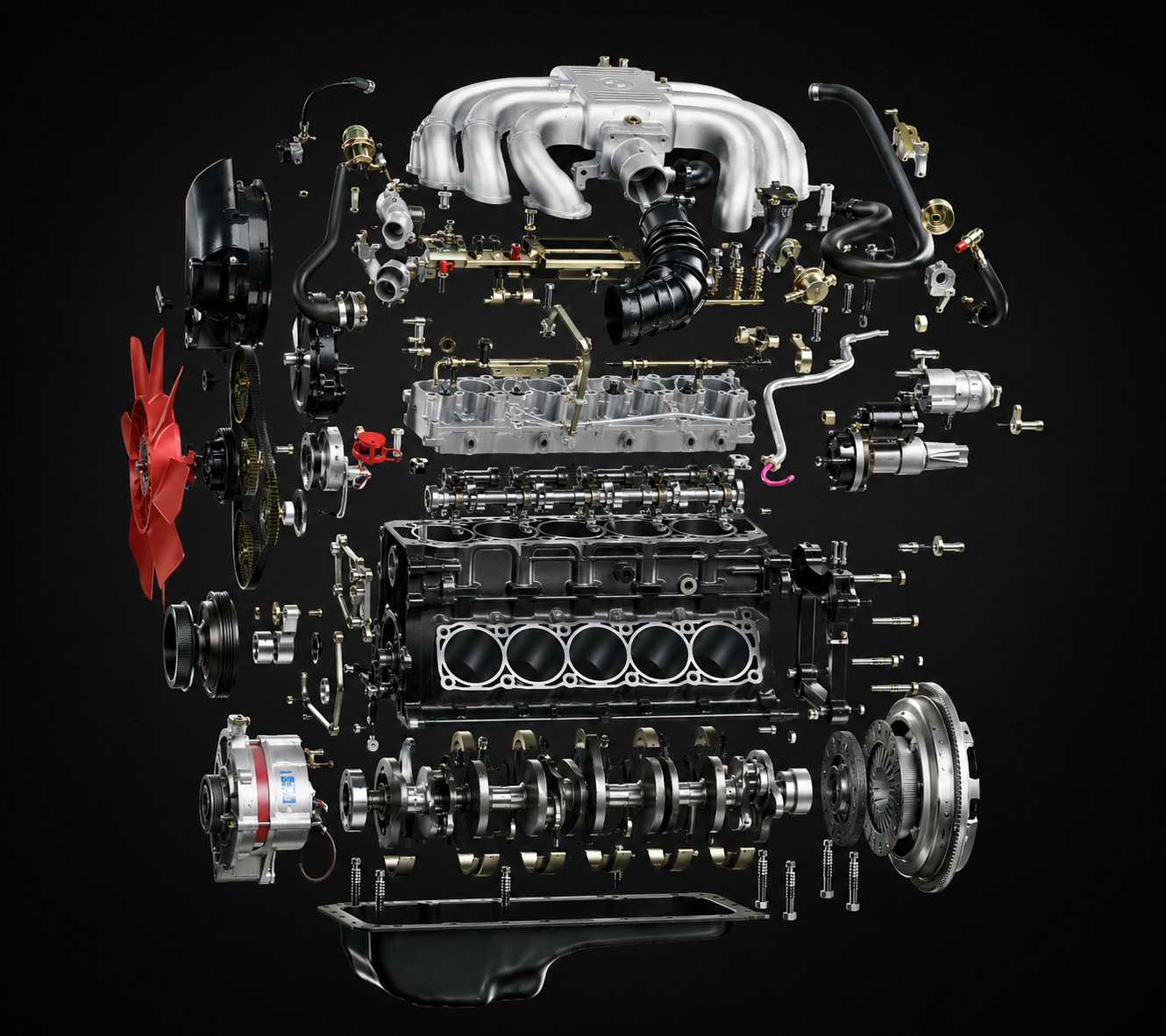 Exploded Engine